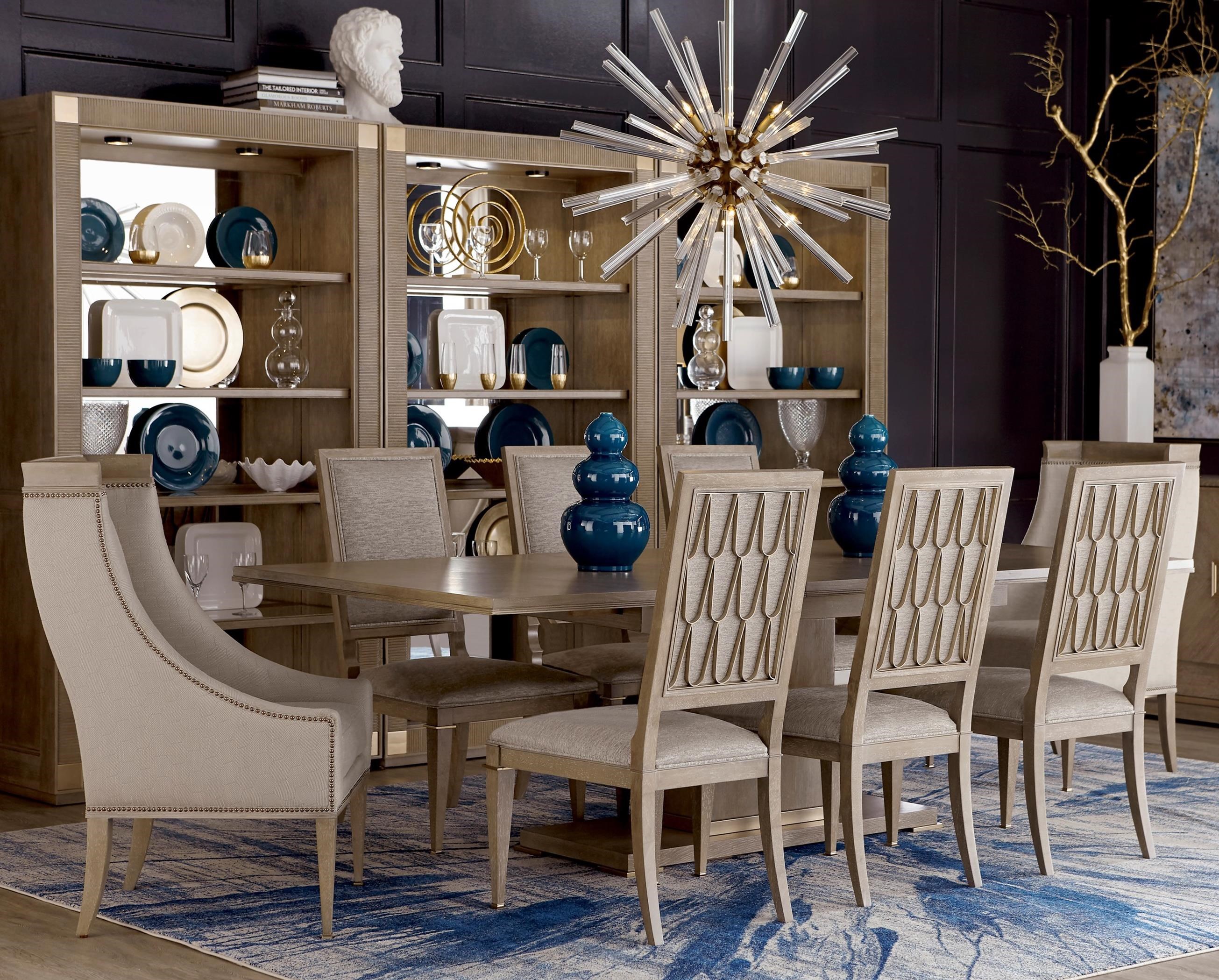 A R T Furniture Inc Cityscapes 9 Piece Bedford Rectangular Dining Table Set Baer S Furniture Dining 7 Or More Piece Sets