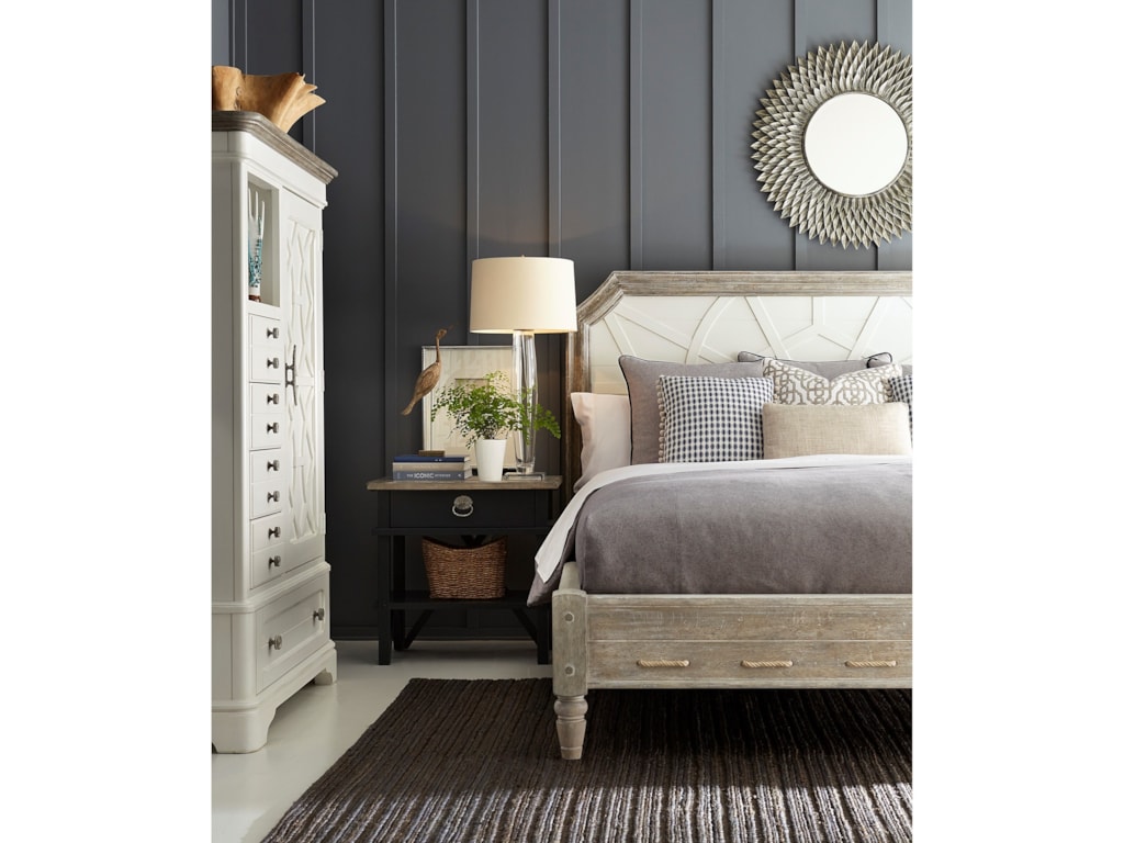 A.R.T. Furniture Inc Summer Creek Queen Upholstered Panel Bed