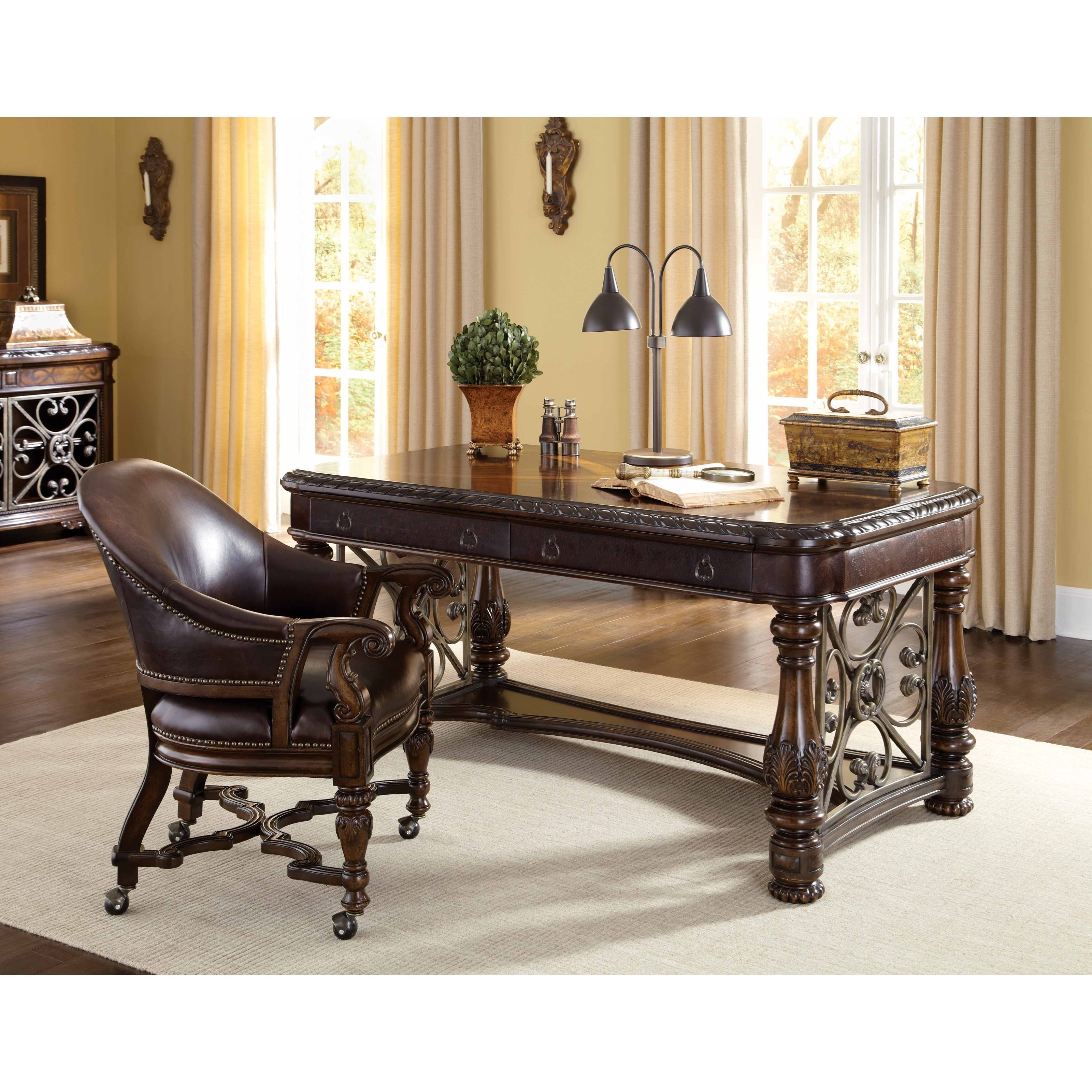 Compositions Valencia Leather Upholstered Caster Chair Reeds Furniture Dining Chairs With Casters