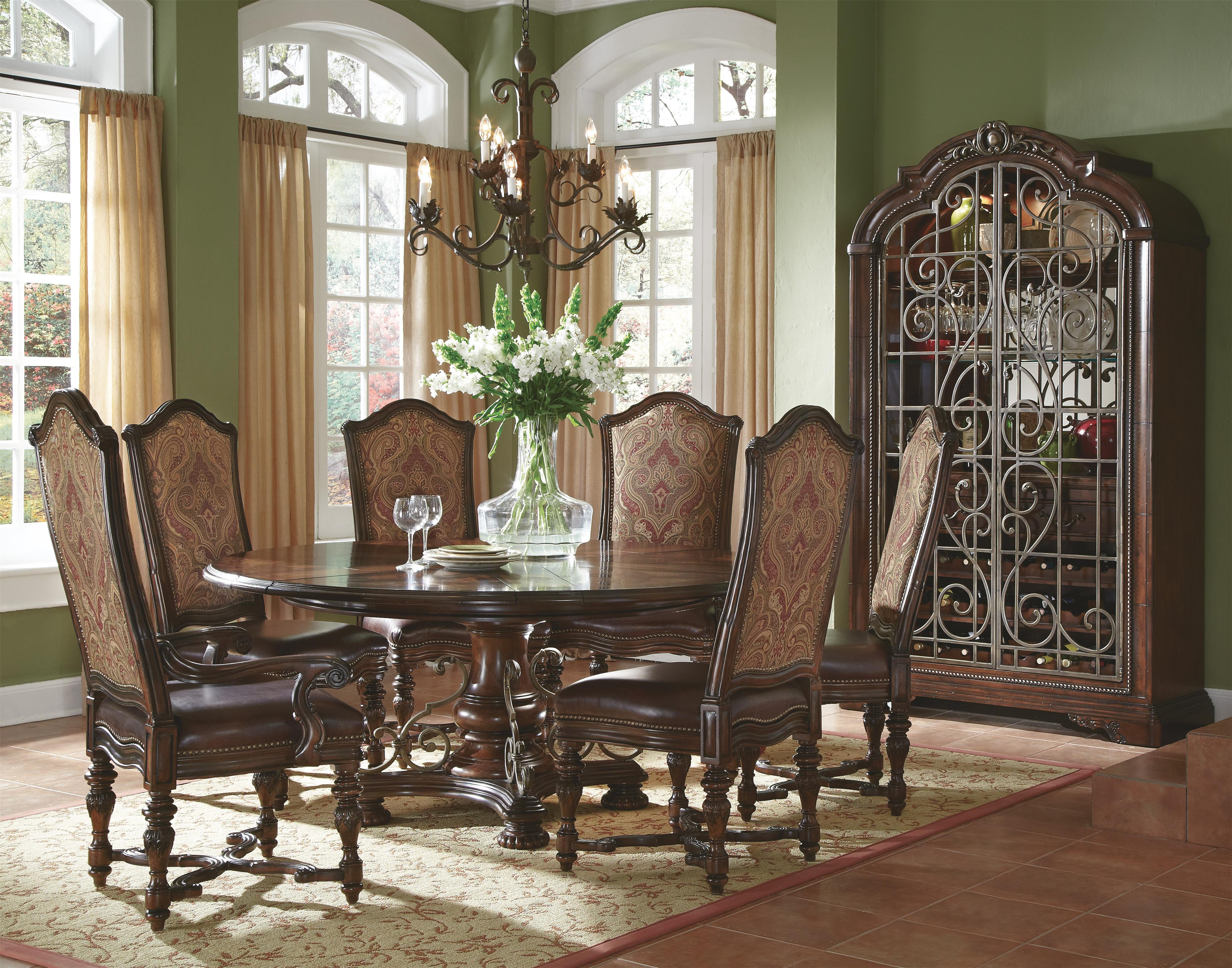 A R T Furniture Inc Valencia 209242 2304 Wine Cabinet With Internal Lighting Thornton Furniture China Cabinets