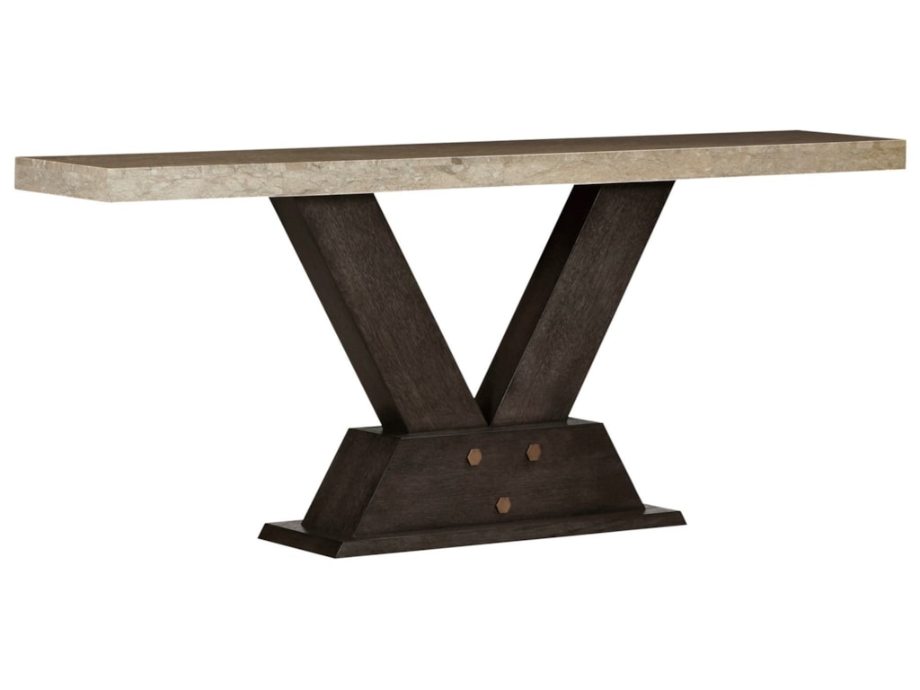 Woodwright Breuer Console Table With Laminate Stone Look Top By A R T Furniture Inc At Sam Levitz