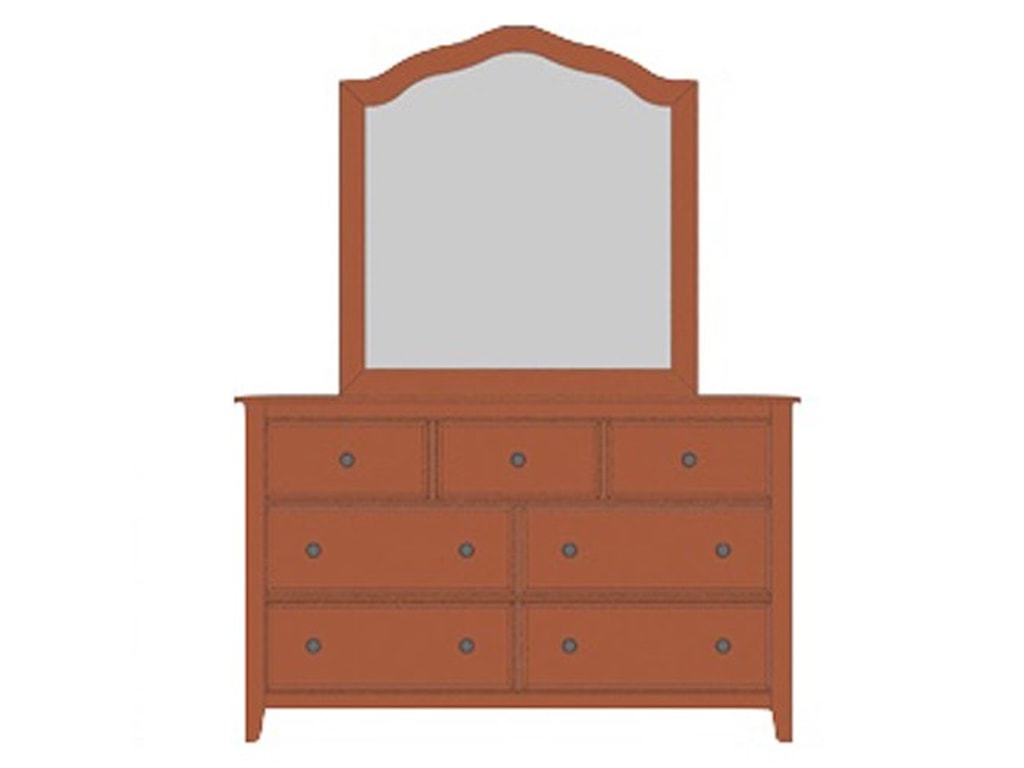 Artisan & Post Artisan ChoicesLoft Triple Dresser & Tall Arched Mirror