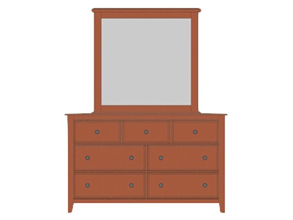 Artisan & Post Artisan ChoicesLoft Triple Dresser & Tall Landscape Mirror