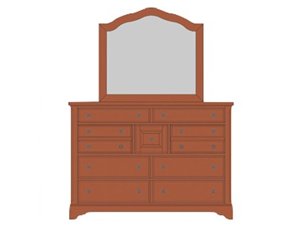 Artisan & Post Artisan ChoicesVilla Triple Dresser & Arched Mirror