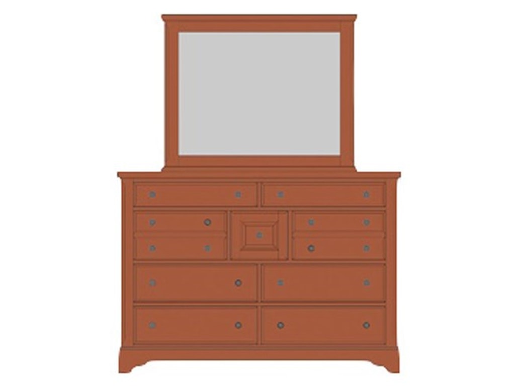 Artisan & Post Artisan ChoicesVilla Triple Dresser & Landscape Mirror