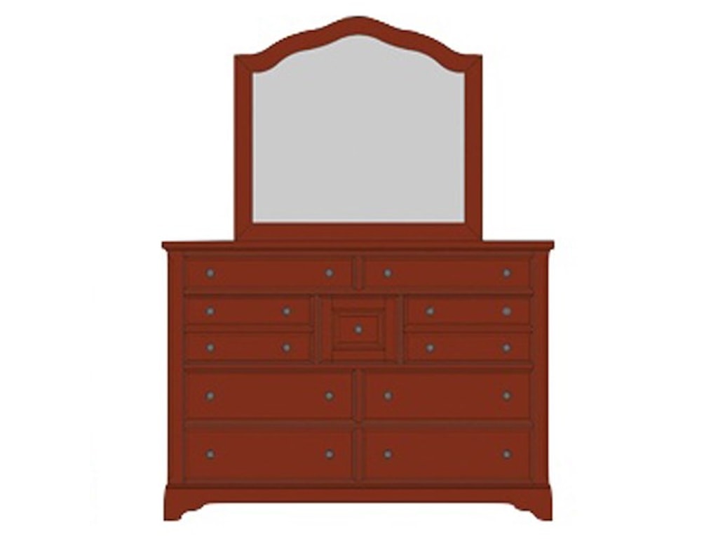 Artisan & Post Artisan ChoicesVilla Triple Dresser & Arched Mirror