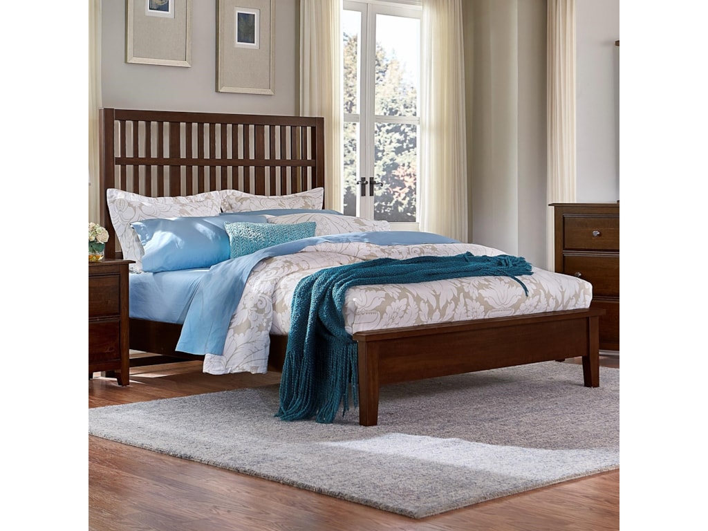 Artisan & Post Artisan ChoicesQueen Craftsman Slat Bed w/ Low Ftbd