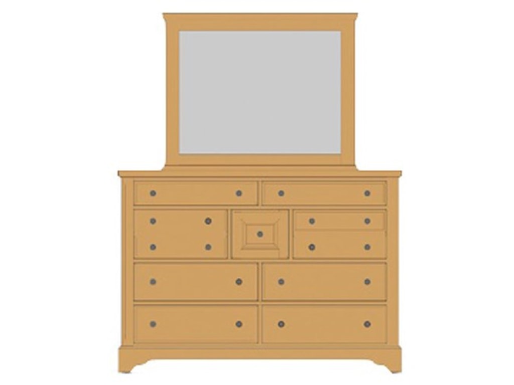 Artisan & Post Artisan ChoicesVilla Triple Dresser & Landscape Mirror