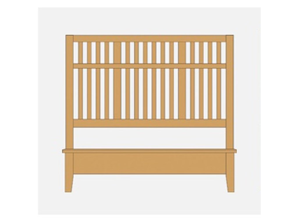 Artisan & Post Artisan ChoicesQueen Craftsman Slat Bed w/ Low Ftbd