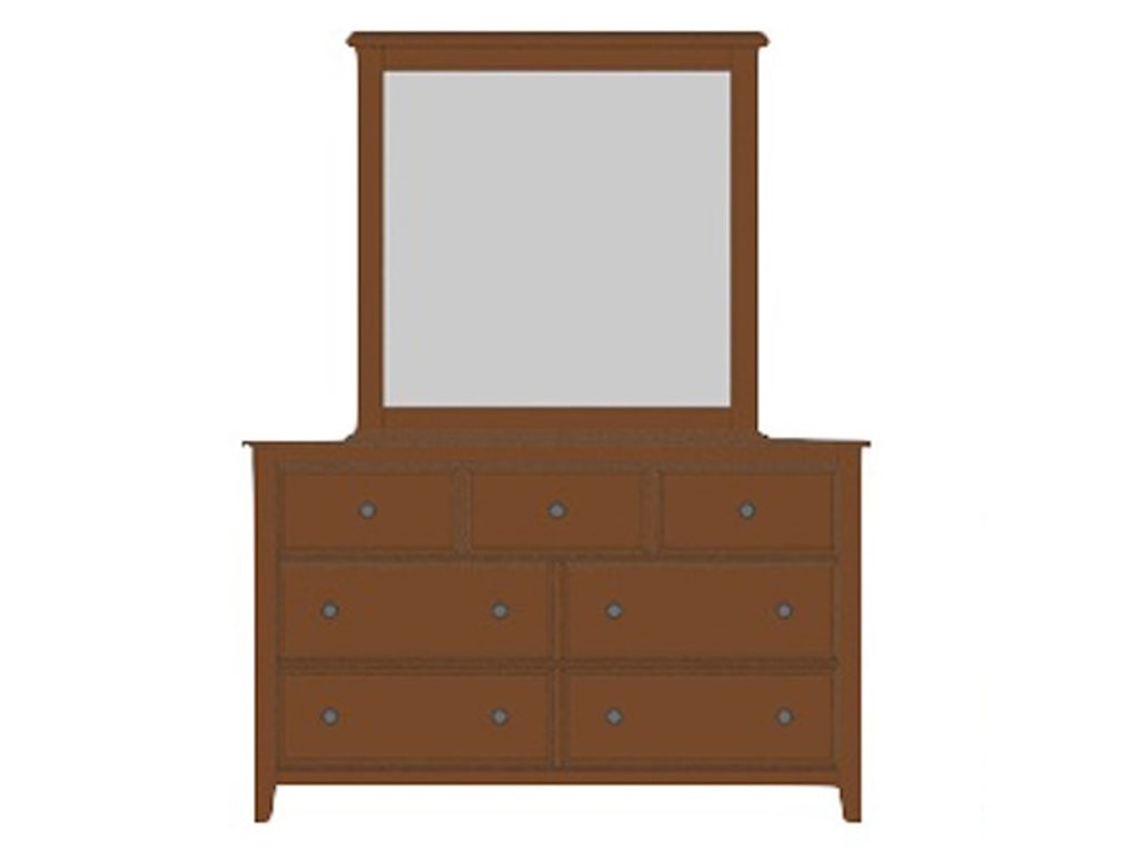 Artisan & Post Artisan ChoicesLoft Triple Dresser & Tall Landscape Mirror