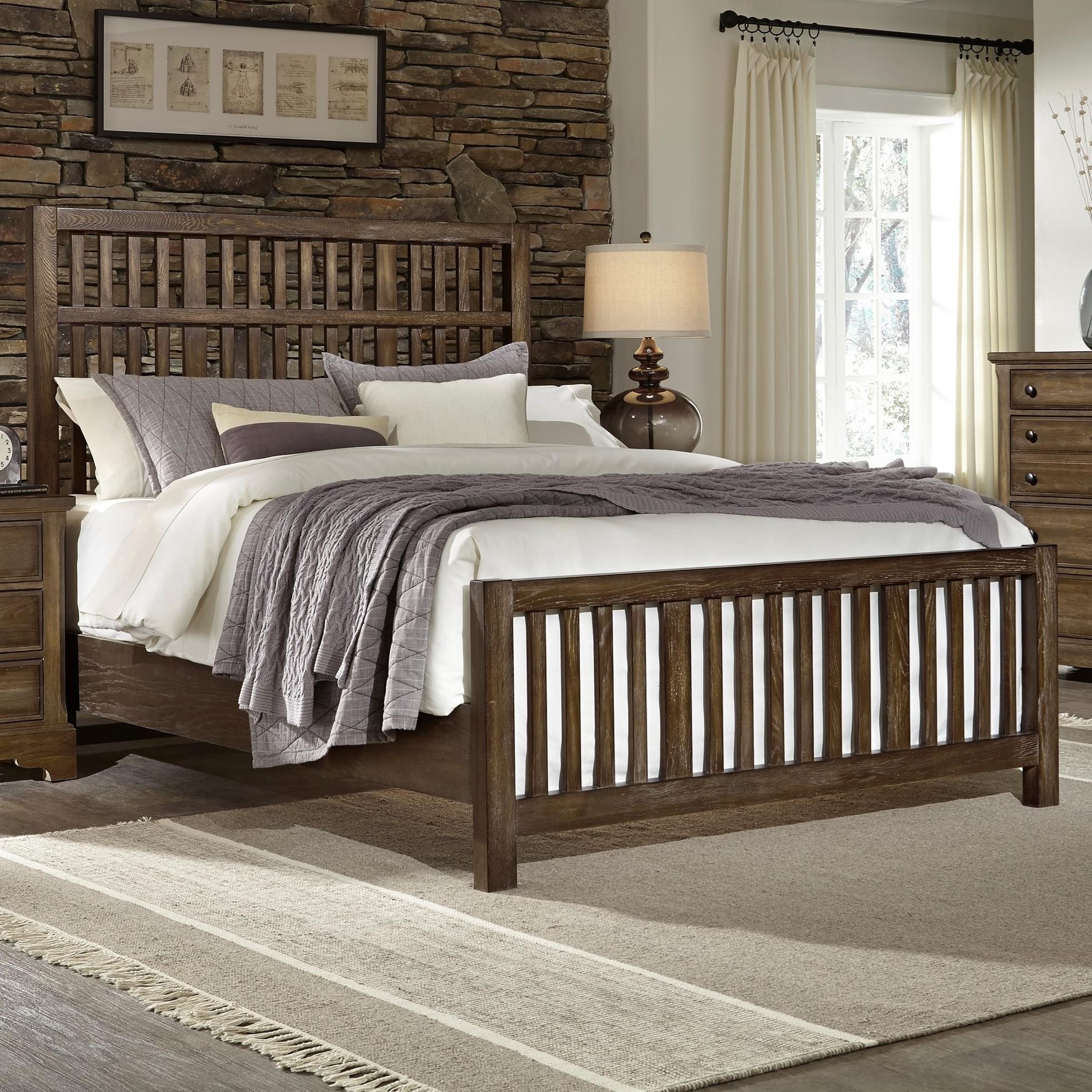 Artisan Post Artisan Choices King Craftsman Slat Bed Wayside Furniture Panel Beds