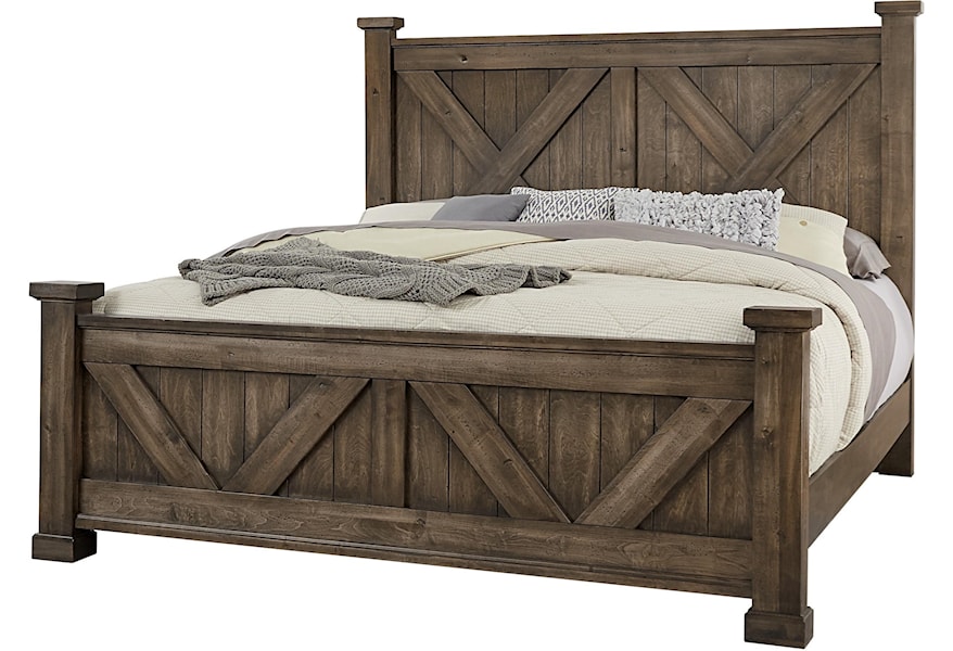 Artisan Post Cool Rustic King Barndoor X Headboard And Footboard Bed Belfort Furniture Panel Beds