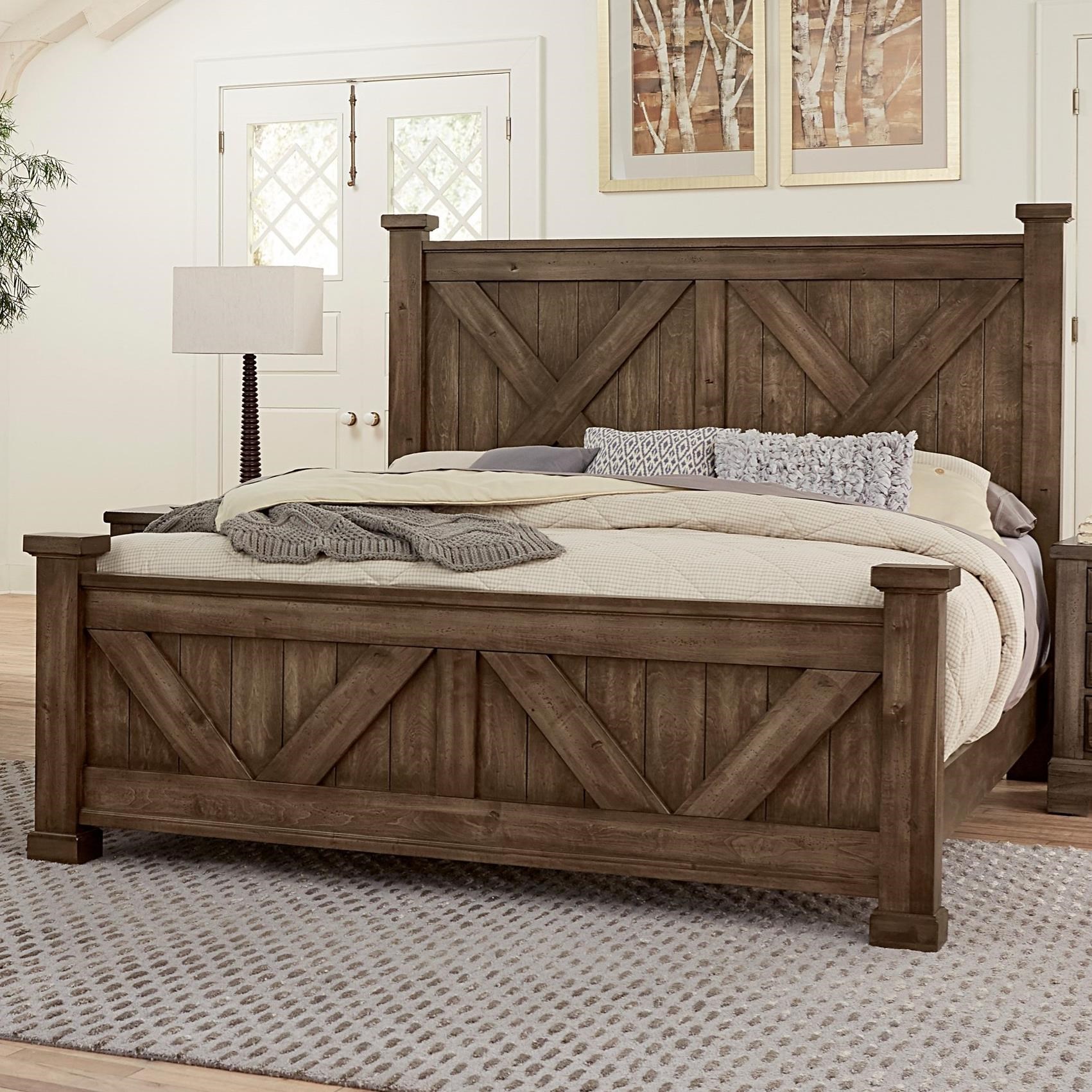Artisan Post Cool Rustic King Barndoor X Headboard And Footboard Bed Wayside Furniture Panel Beds