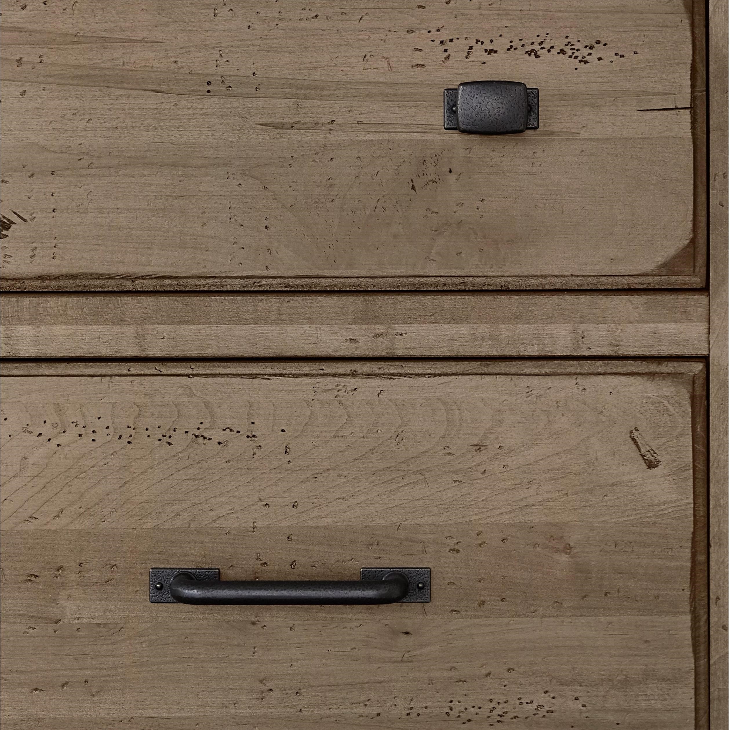 Artisan Post Cool Rustic Solid Wood 3 Drawer Nightstand Belfort Furniture Nightstands