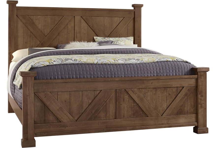 Artisan Post Cool Rustic Solid Wood Queen Barndoor X Headboard