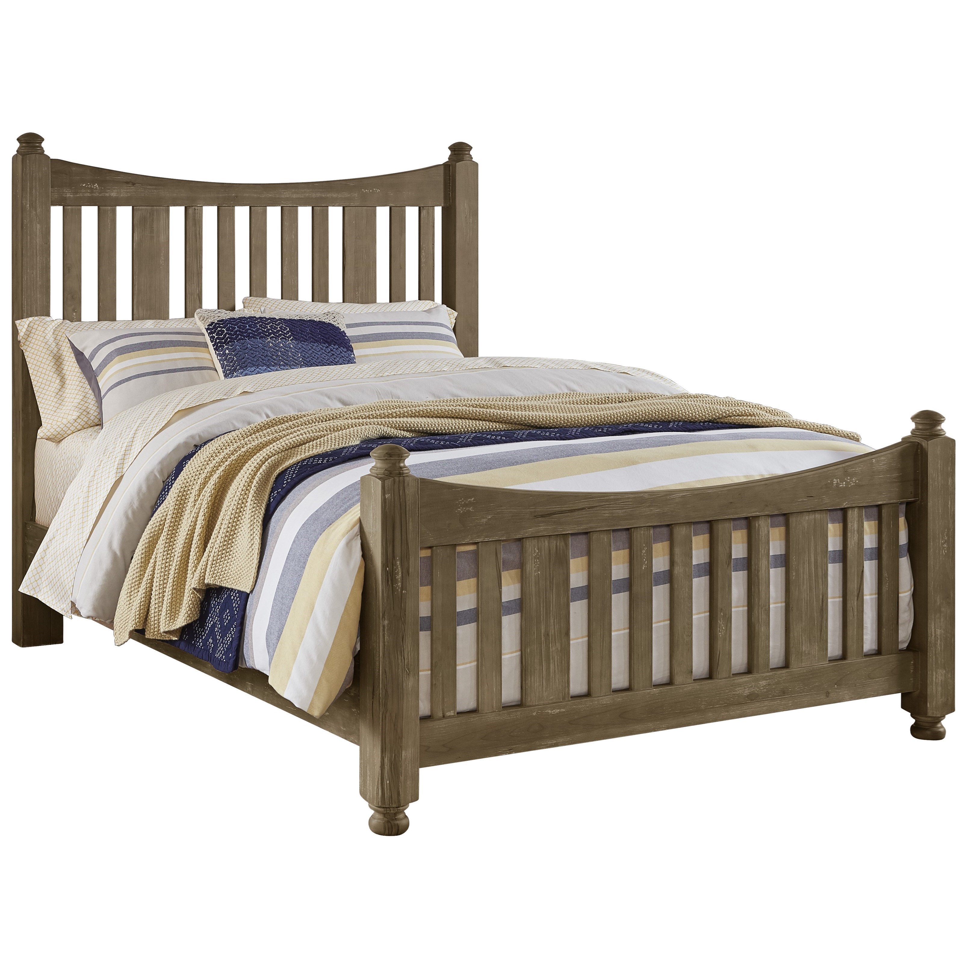 Artisan Post Maple Road Solid Wood Queen Slat Poster Bed