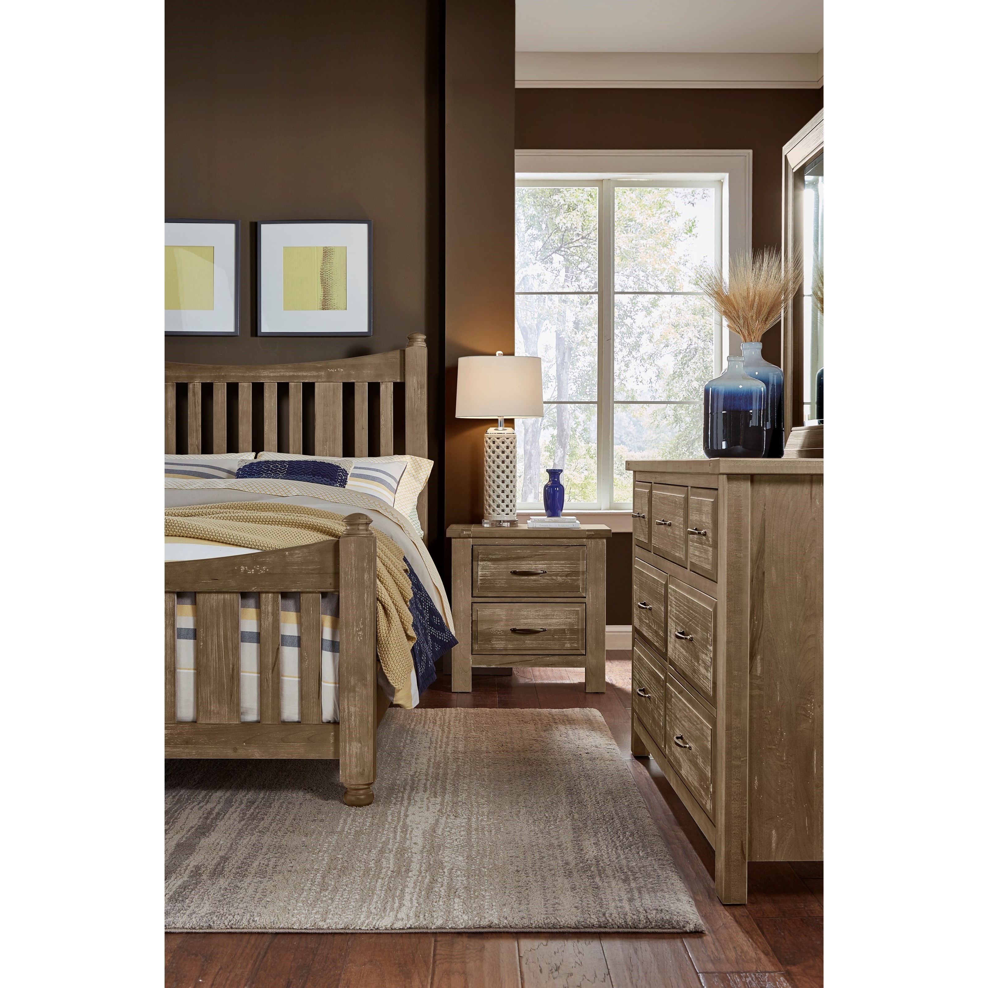 Artisan Post Maple Road Solid Wood Queen Slat Poster Bed Hudson S Furniture Panel Beds