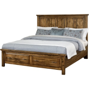 Artisan Post By Vaughan Bassett Maple Road 118 559 050b 502 555t Solid Wood Queen Mansion Storage Bed With 2 Drawers Becker Furniture Platform Beds Low Profile Beds