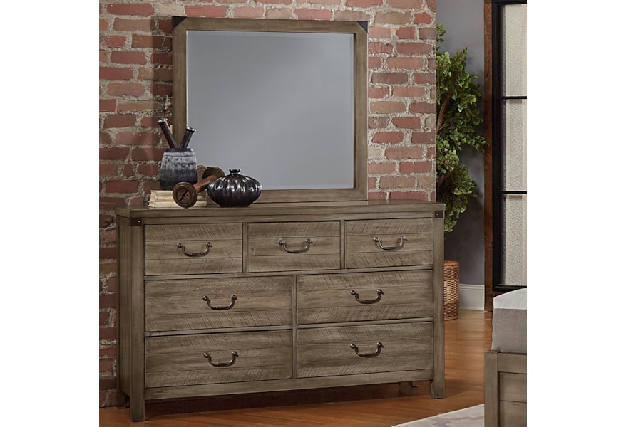 Artisan Post Sedgwick Contemporary Solid Wood Dresser And Mirror