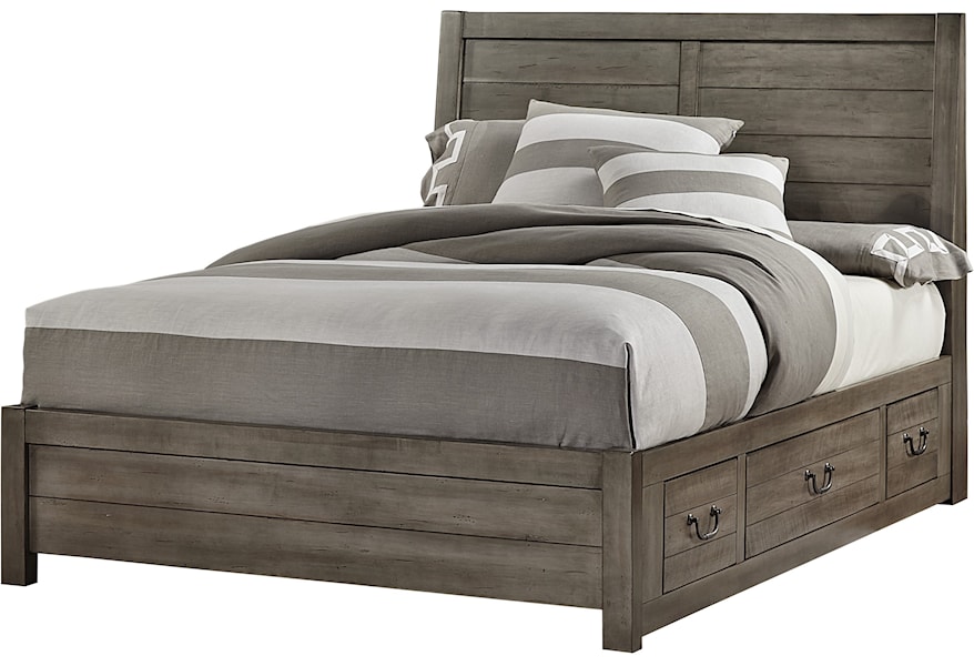Artisan Post Sedgwick 120 559 955 2x082b 555t Contemporary Queen Panel Bed With 6 Side Storage Drawers Northeast Factory Direct Panel Beds