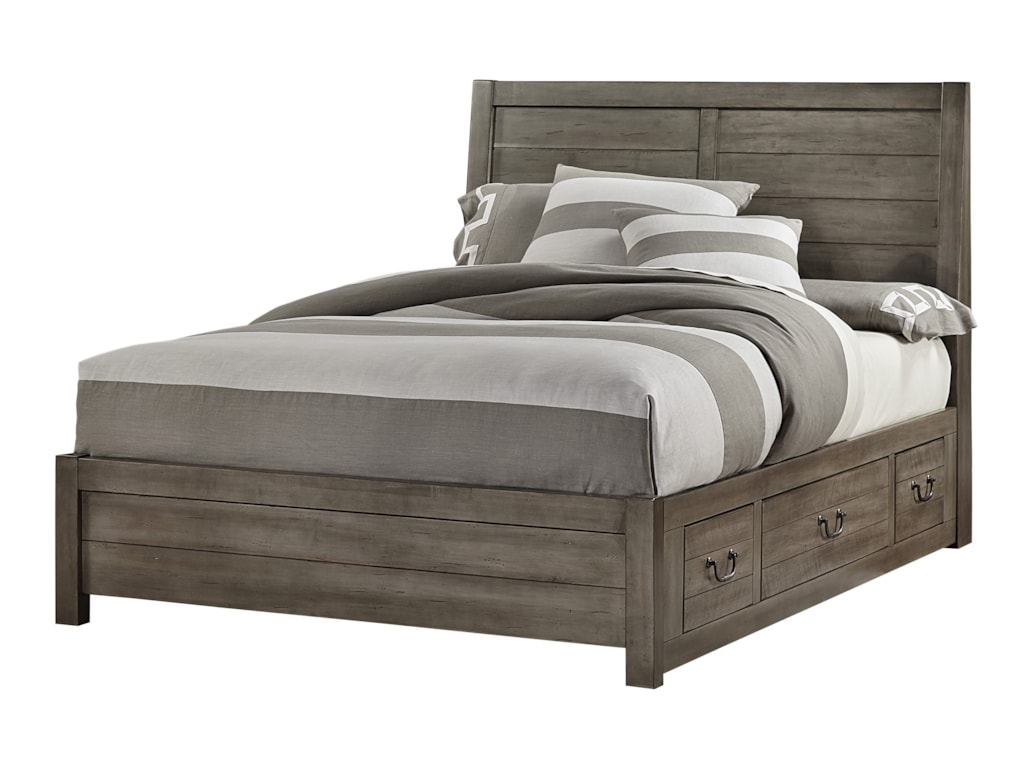 Post Sedgwick Contemporary Queen Panel Bed With 6 Side Post Sedgwickqueen Panel 6 Drawer Storage Bed