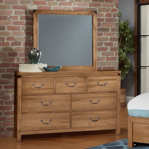 Artisan Post Sedgwick Contemporary Solid Wood Dresser And Mirror Set Jacksonville Furniture Mart Dresser Mirror Sets