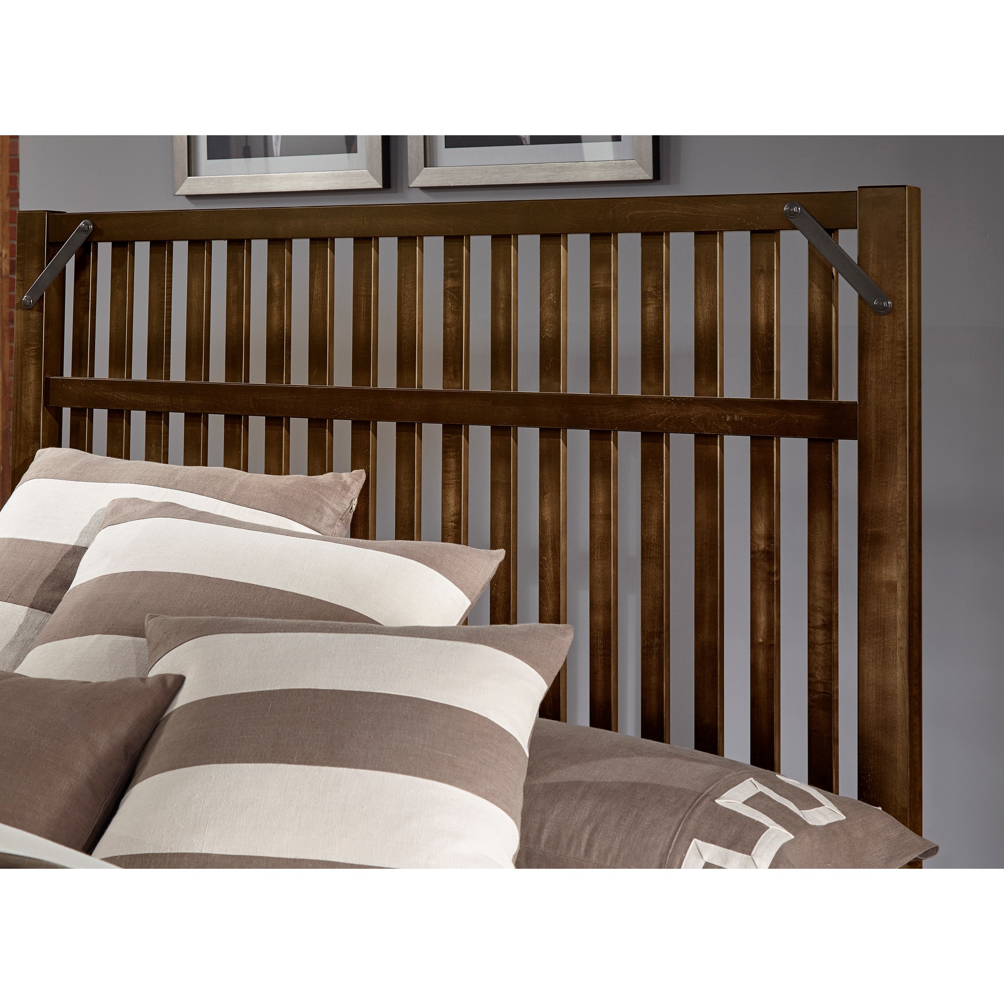 Artisan Post Sedgwick Rustic Queen Slat Headboard With Metal Accents Godby Home Furnishings Headboards