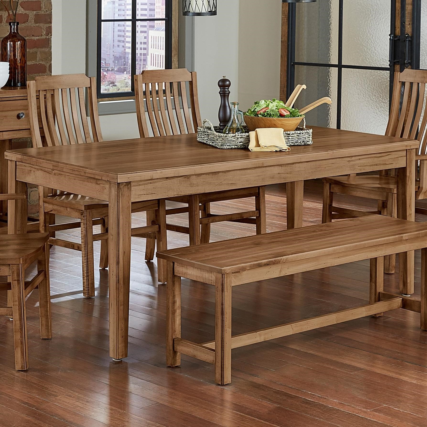 Artisan Post Simply Dining Maple Solid Wood 72 Kitchen Table