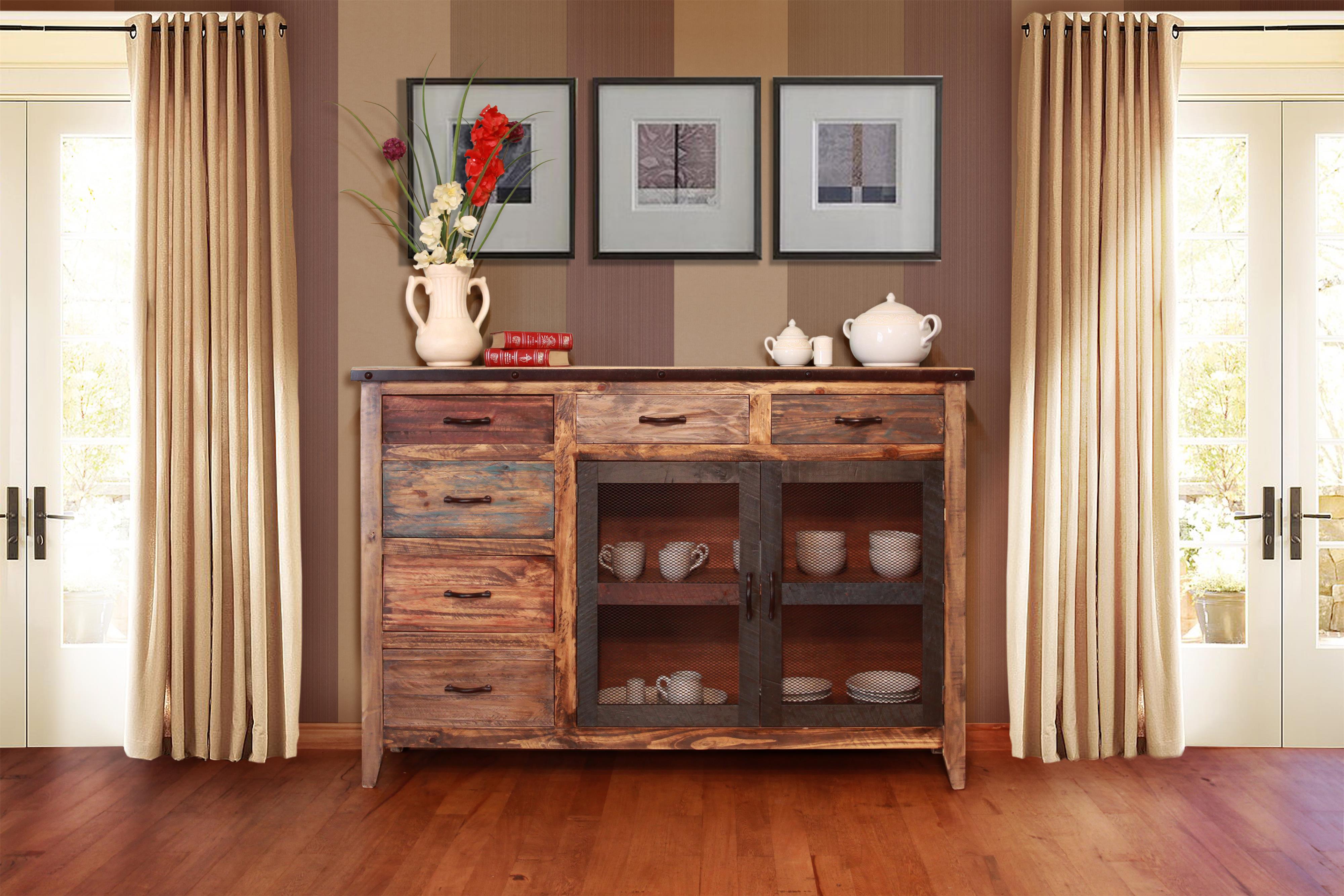 Vfm Signature 900 Antique Multicolor Buffet With 6 Drawers