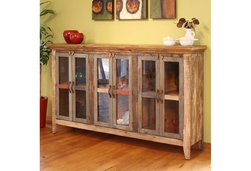 900 Antique Console With 6 Doors By International Furniture Direct At Dunk Bright Furniture