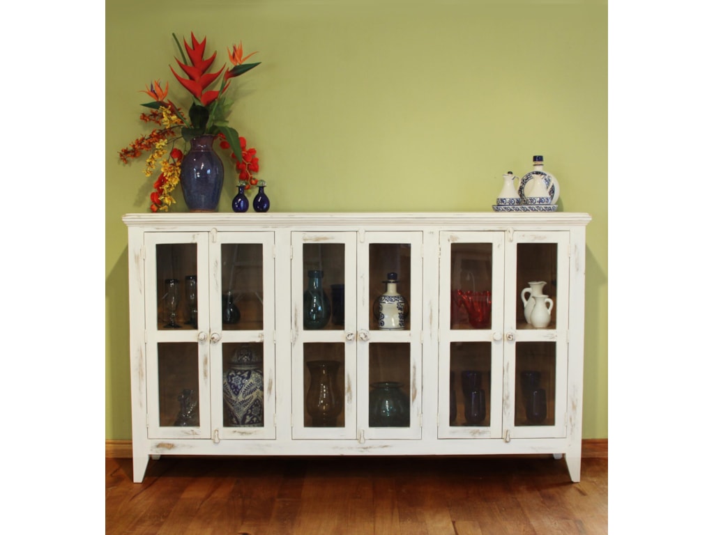 International Furniture Direct 900 Antique Console With 6 Doors International Furniture Direct 900 AntiqueConsole with 6 Doors ... - International Furniture Direct 900 Antique Console With 6 Doors
