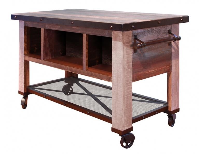 International Furniture Direct 900 Antique5 Drawer Kitchen Island