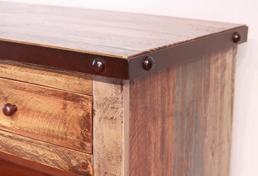 International Furniture Direct 900 Antique Antique 36 Multicolor Server With 2 Mesh Doors Westrich Furniture Appliances Servers Artisan Home Furniture Antique Collection