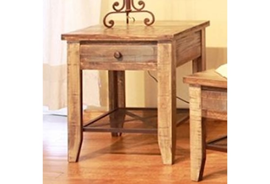 Ifd International Furniture Direct 968 End Table W 1 Drawer