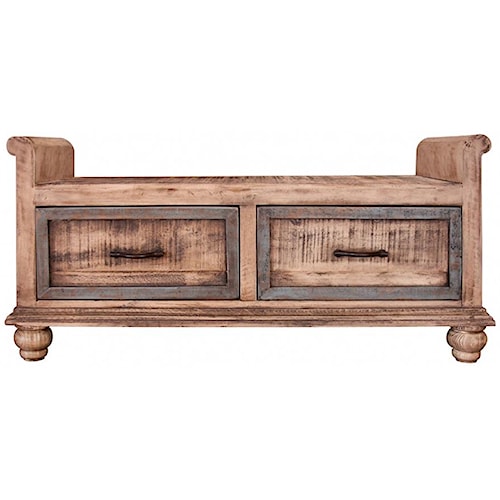 Home Praga Bedroom Bench With 2 Drawers Suburban Furniture Home Praga Bedroom Bench With 2 Drawers