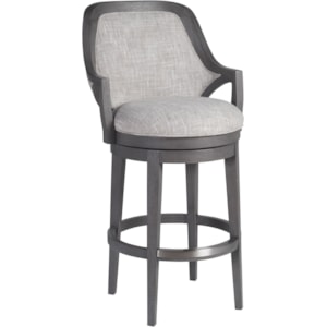 Artistica Appellation Transitional Upholstered Swivel Barstool Belfort Furniture Bar Stools