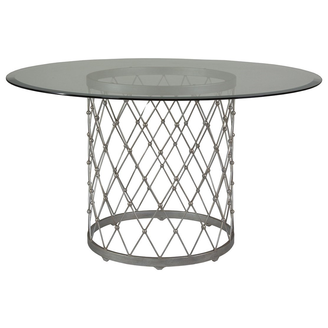 Artistica Artistica Metal 2009 870 46 54c Royere Dining Table With 54 Inch Round Glass Top Baer S Furniture Dining Tables