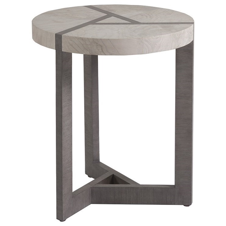 Two-Tone Round Chairside Table