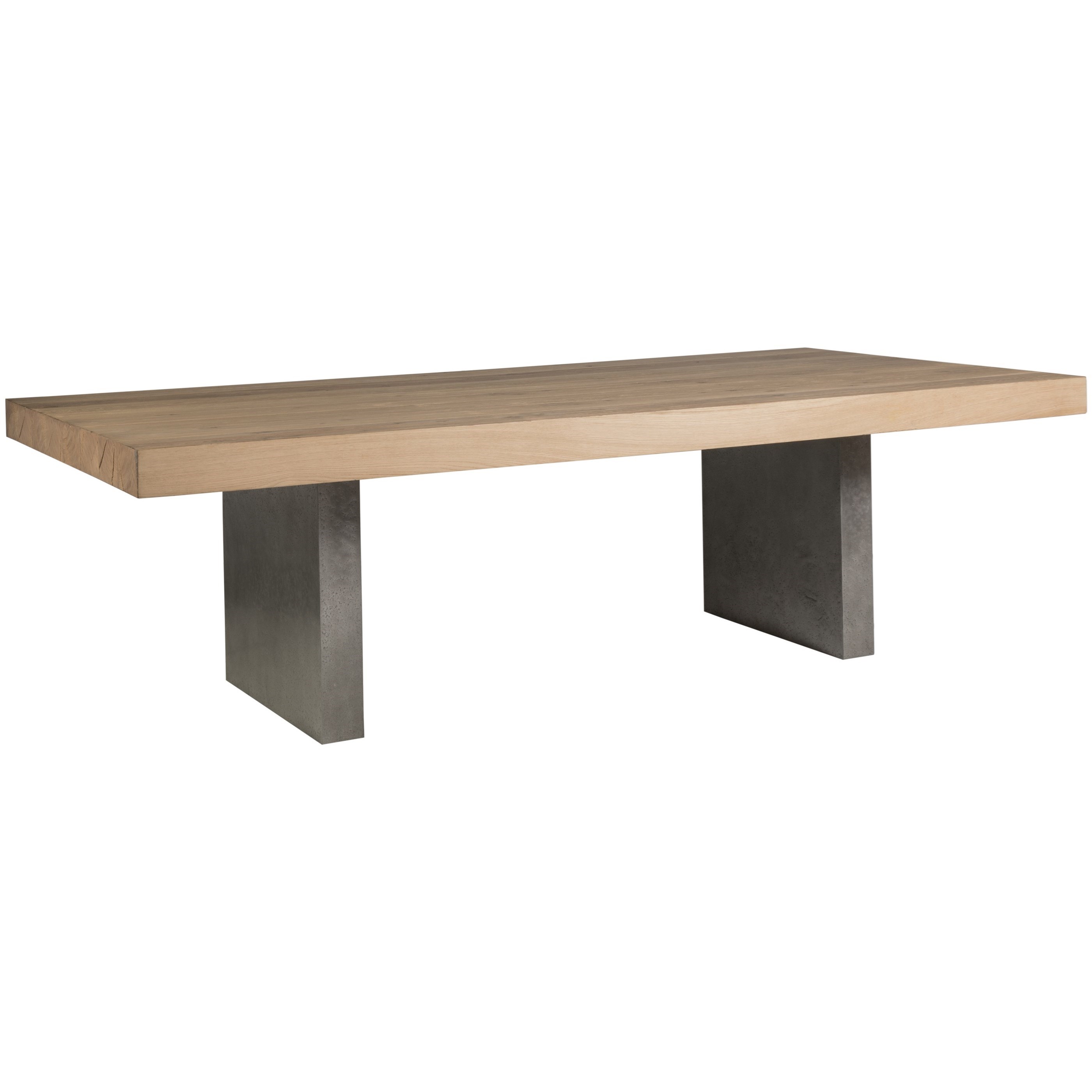 Modern Rustic Rectangular Wood and Metal Dining Table