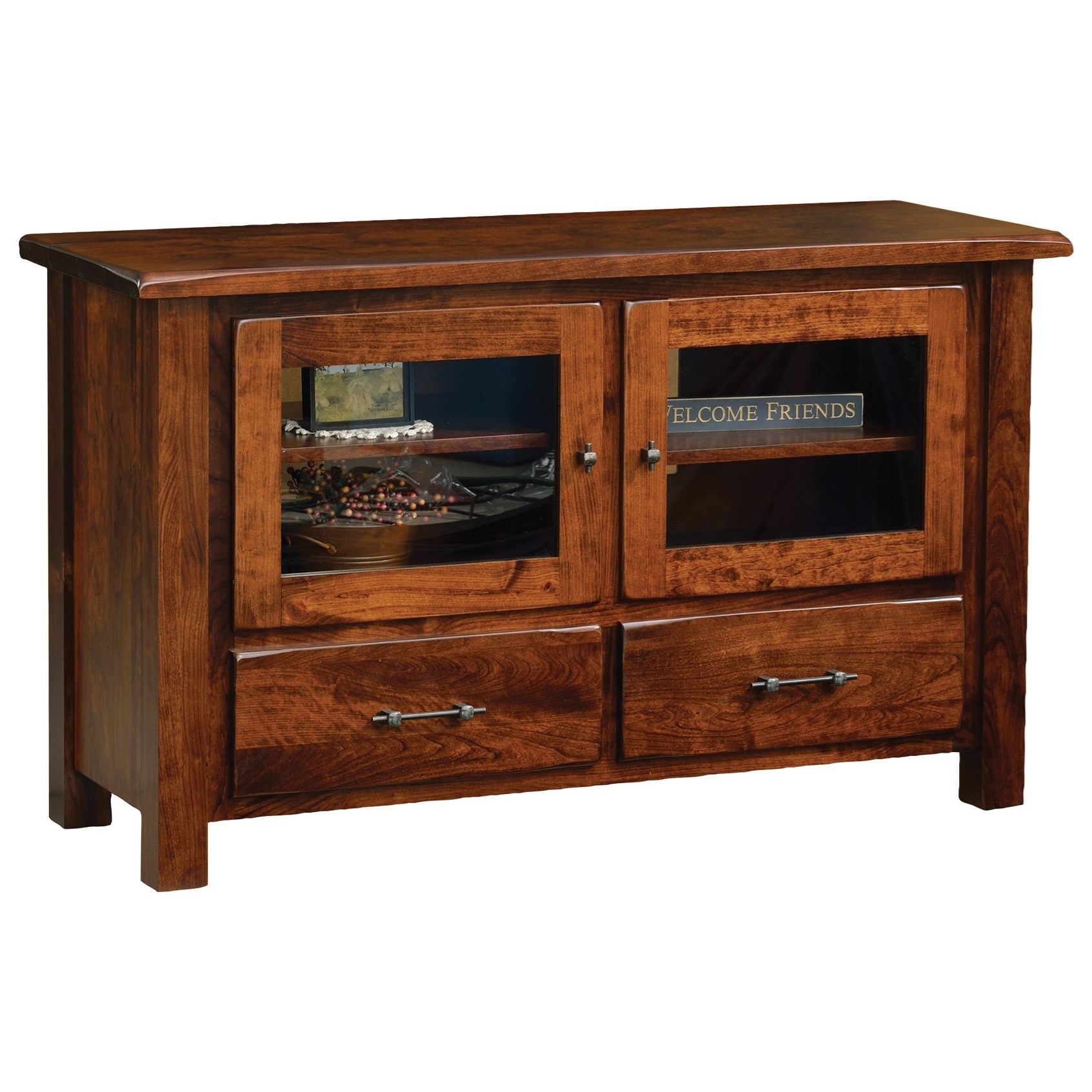 Ashery Oak Barn Floor Customizable 50 Solid Wood Tv Stand With 2