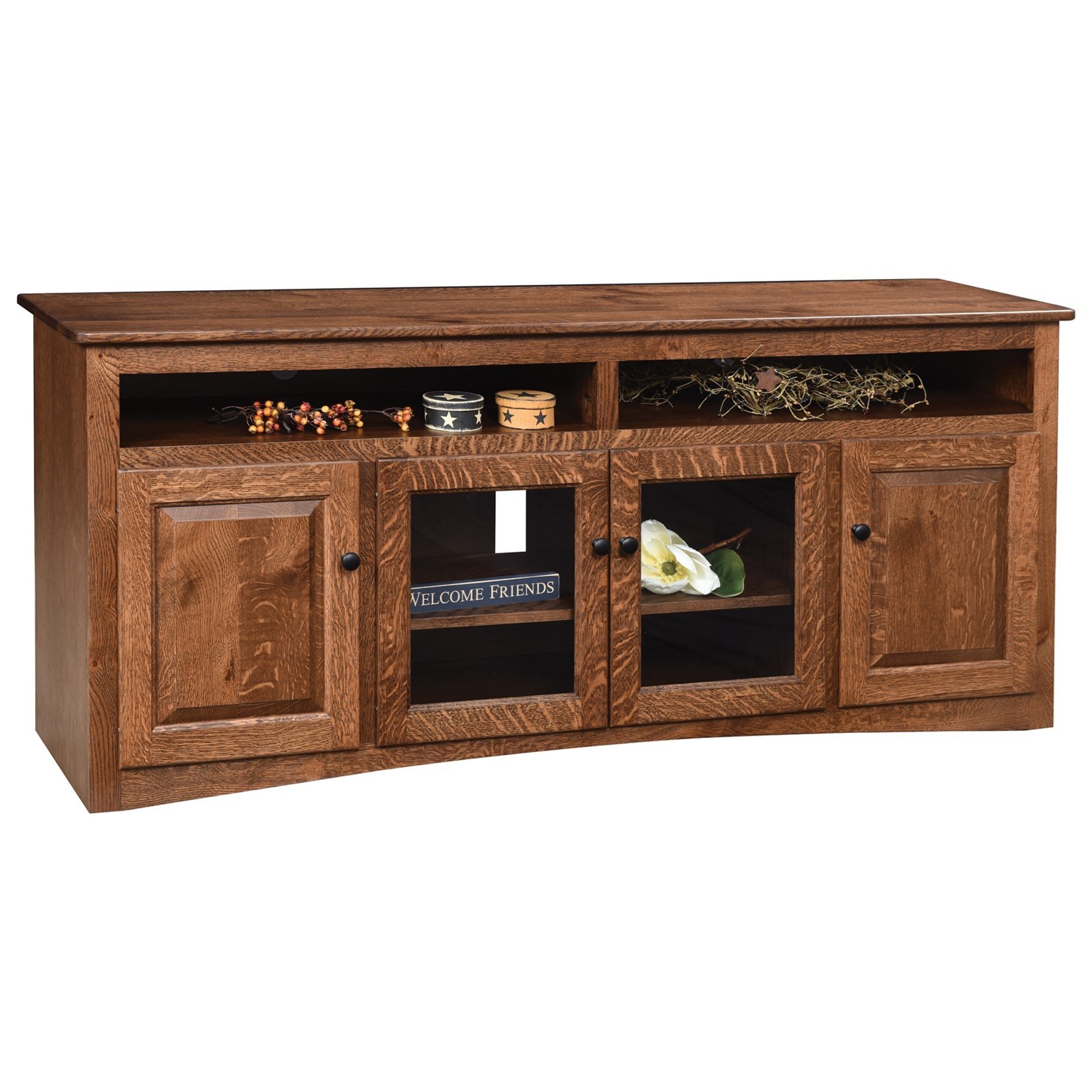 Ashery Oak Economy 70 Customizable Solid Wood Tv Stand