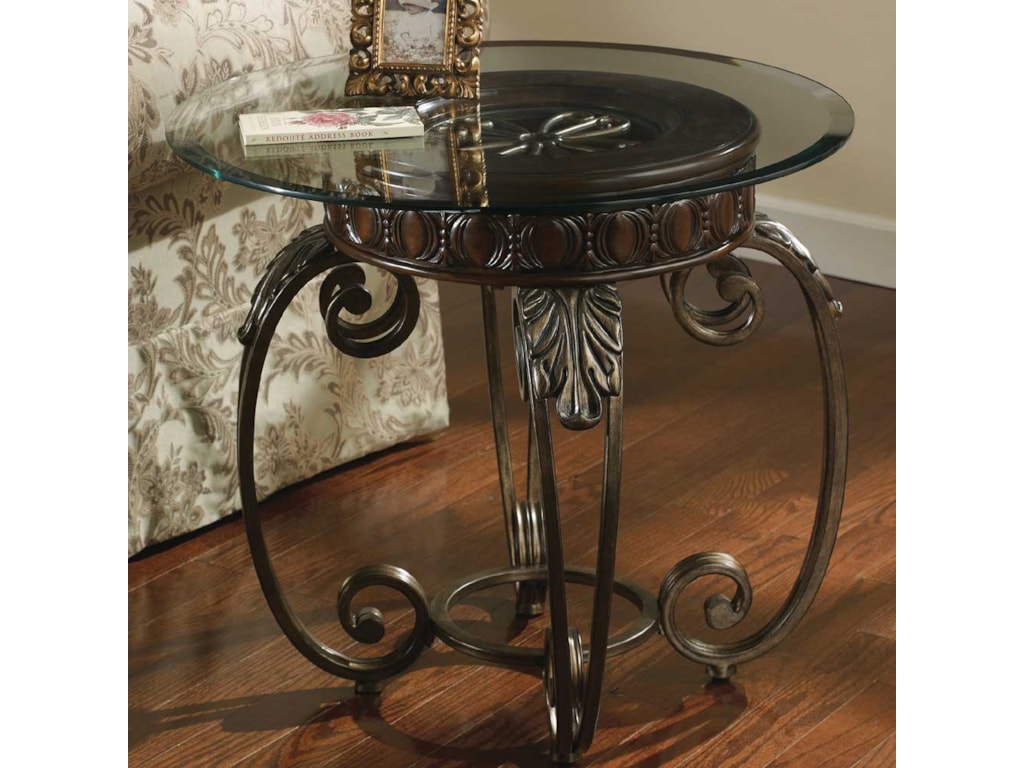 Signature Design By Ashley Tullio T399 6 Metal Round End Table With Signature Design By Ashley Tulliometal Round End Table