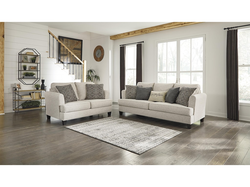 Ashley Furniture Alcona 9831038 35 Beige Sofa And Loveseat Set Sam Levitz Furniture Stationary Living Room Groups Ashley Furniture Alcona 9831038 35 Beige Sofa And Loveseat Set Sam Levitz Furniture Stationary Living Room Groups