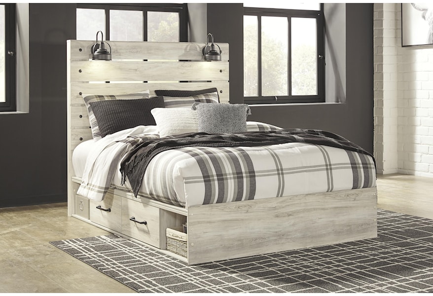 Ashley Furniture Cambeck Queen Storage Bed With Lights Dream