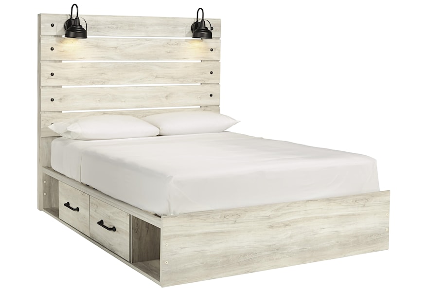 Manuscript koppeling veld Ashley Furniture Cambeck Queen Storage Bed with Lights | Dream Home  Interiors | Panel Beds
