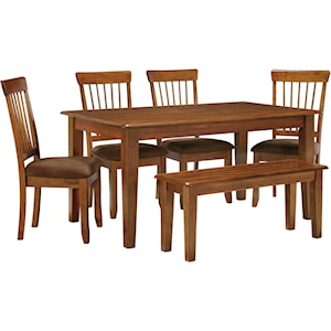 Ashley Furniture Berringer 36 X 60 Table With 4 Chairs Bench Dunk Bright Furniture Table Chair Set With Bench