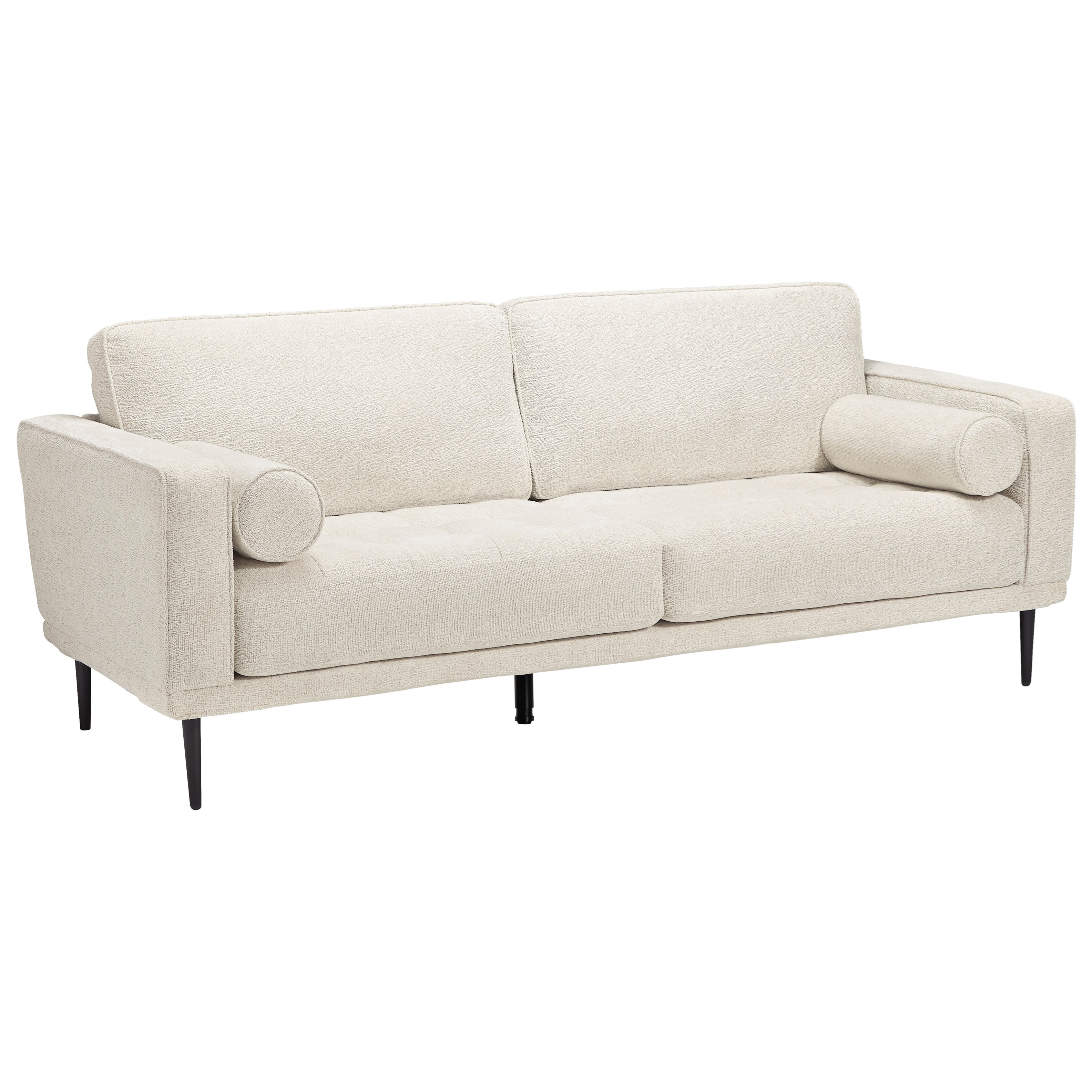Signature Design By Ashley Caladeron 9080438 Mid Century Modern Sofa With Bolster Pillows Northeast Factory Direct Sofas