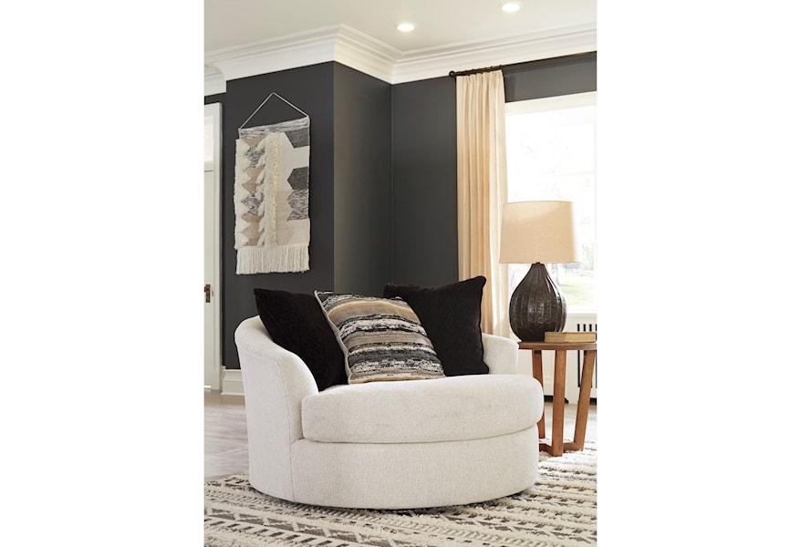 Ashley Furniture Cambri Oversized Round Swivel Chair Standard