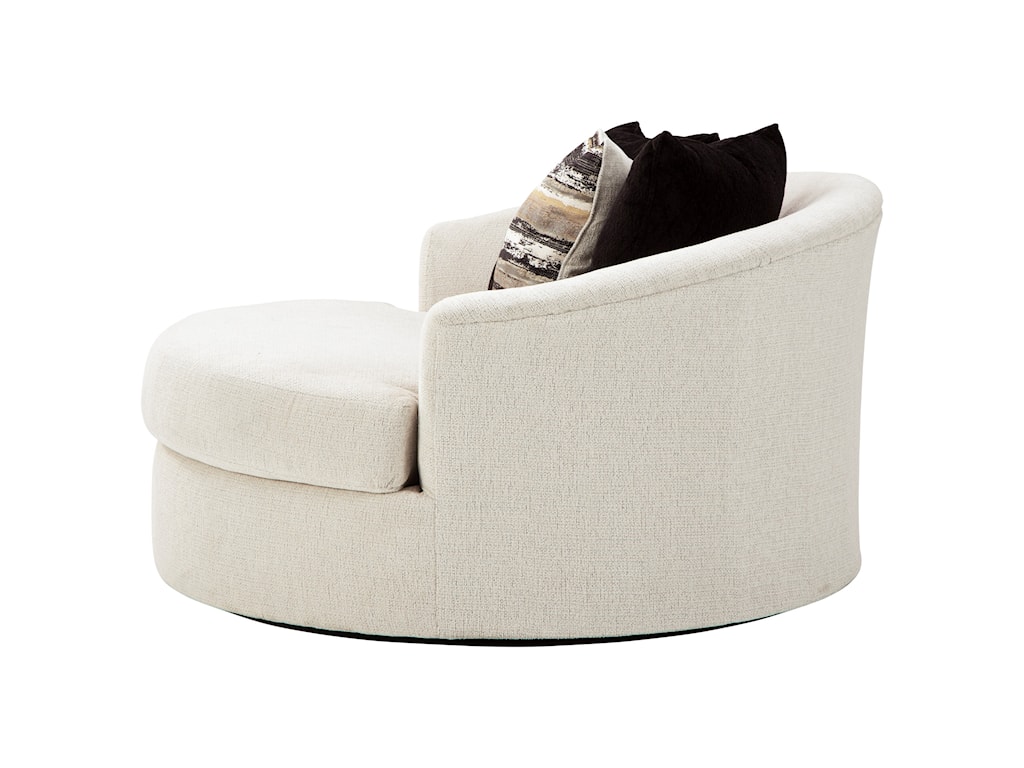 cambri oversized round swivel chair