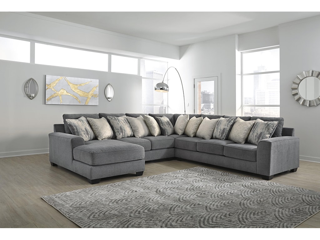 Ashley Furniture Castano 13302 16 34 77 67 4 Piece Grey Sectional
